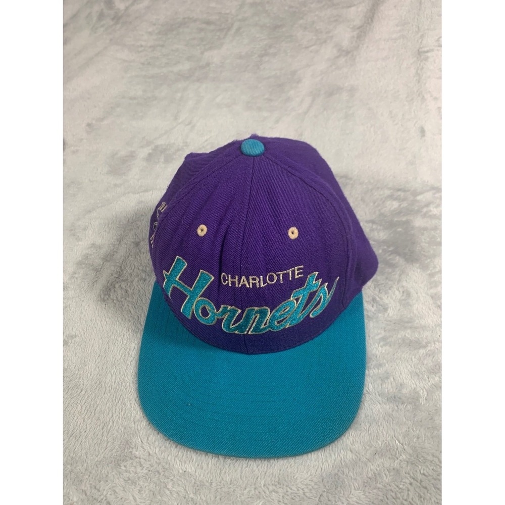 Mitchell & Ness Charlotte Hornets NBA Hardwood Classics Snapback Hat Purple Teal